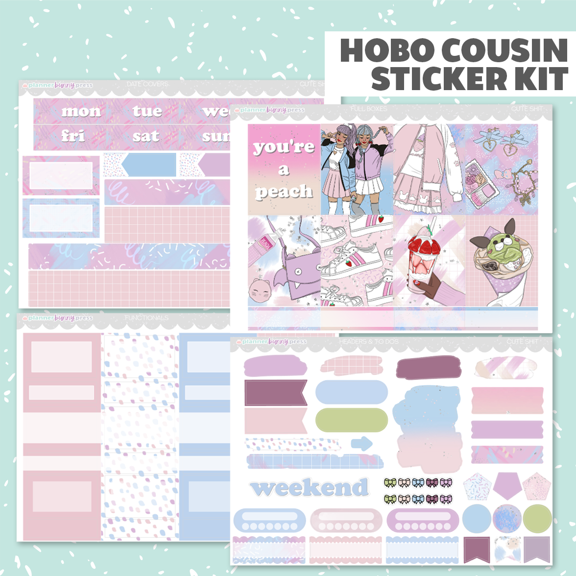 Cute Shit | Hobonichi Cousin Sticker Kit