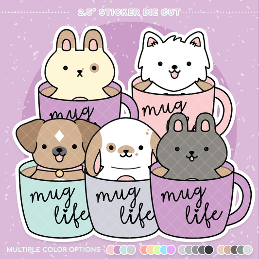 Mug Life Sticker Die Cut