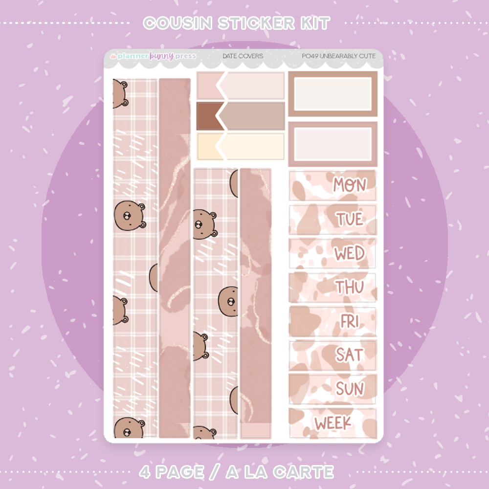 Basic AF  Hobonichi Cousin Sticker Kit – Planner Bunny Press