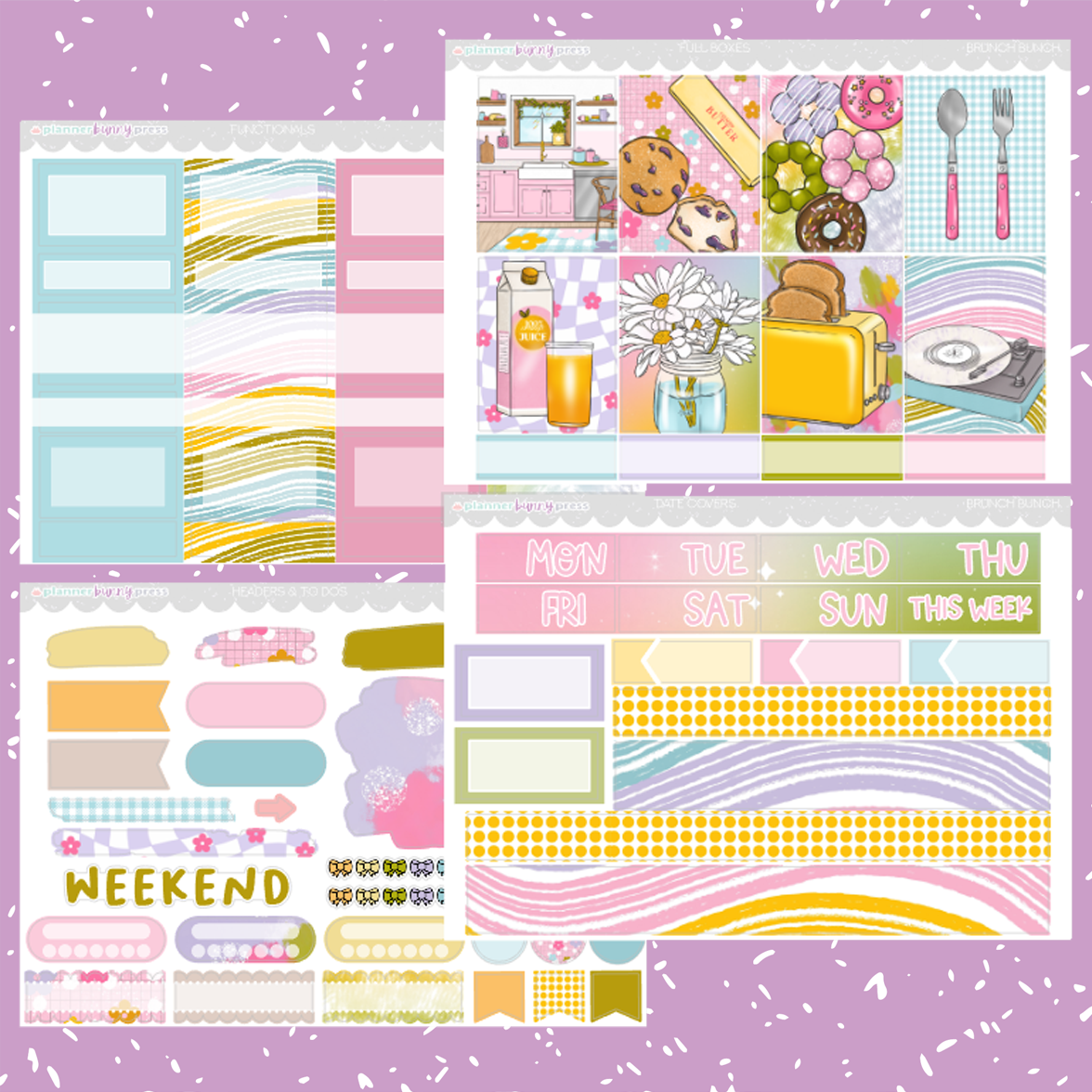 Brunch Bunch | Hobonichi Cousin Sticker Kit