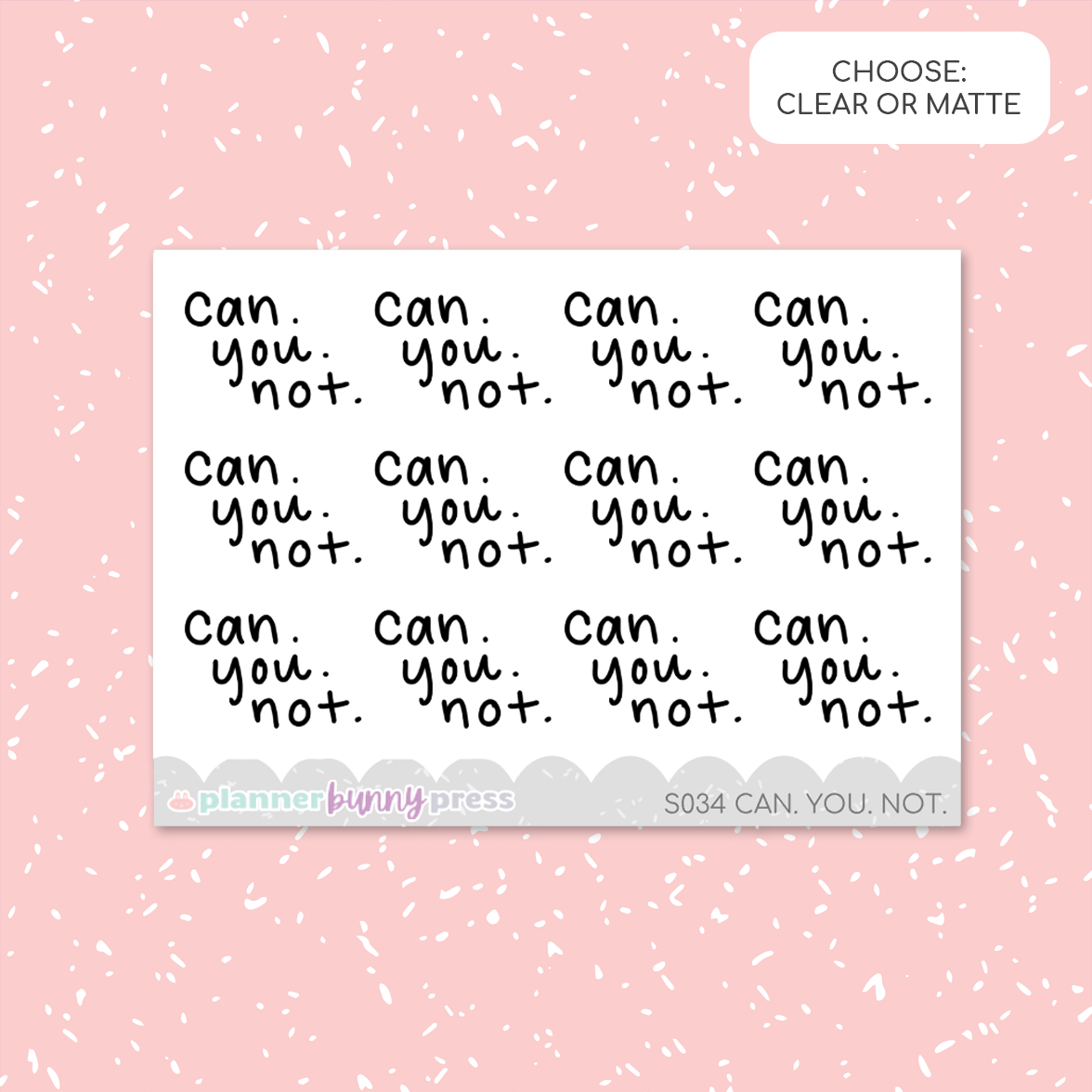 Can You Not | Script Mini