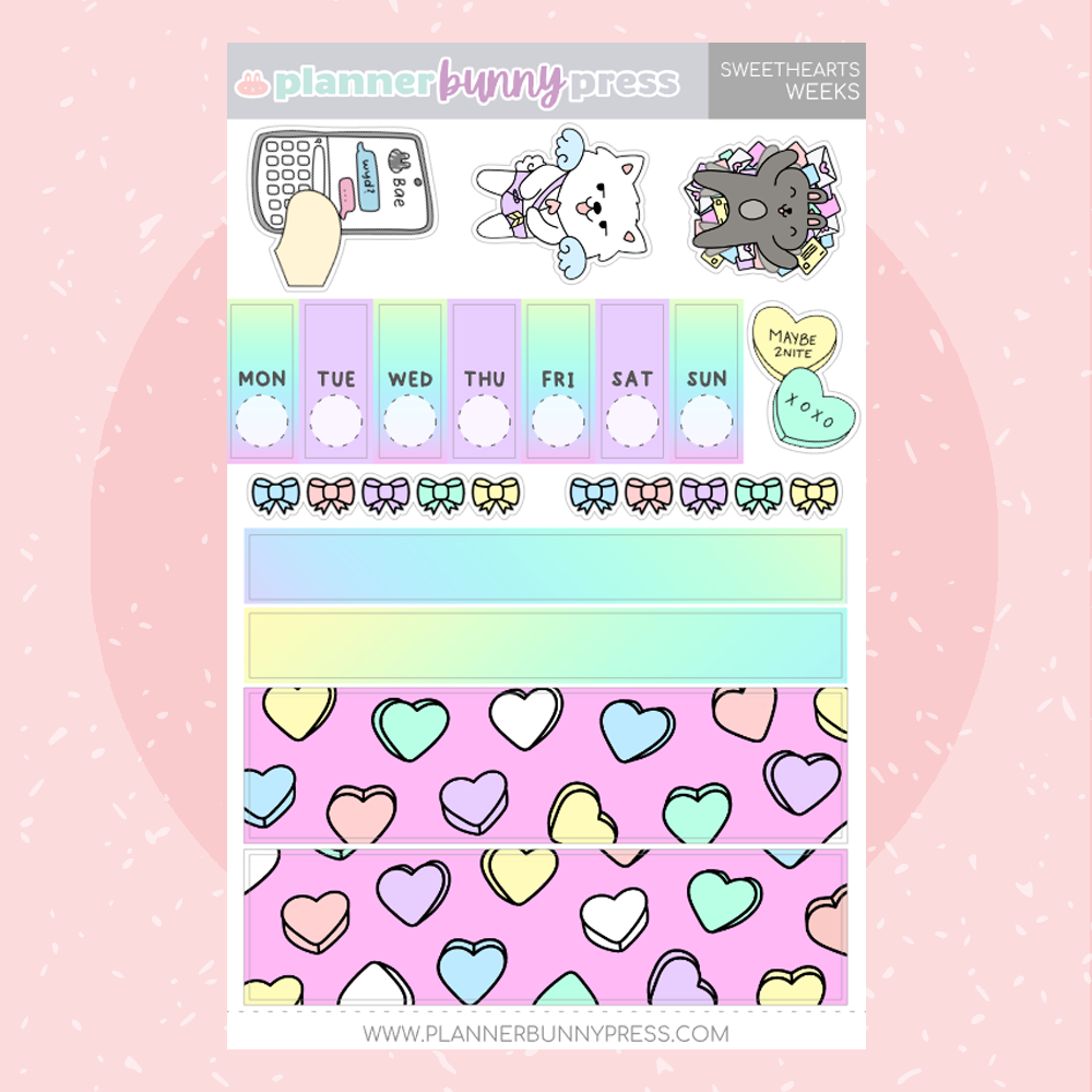 Sweethearts | Hobonichi Weeks Sticker Kit