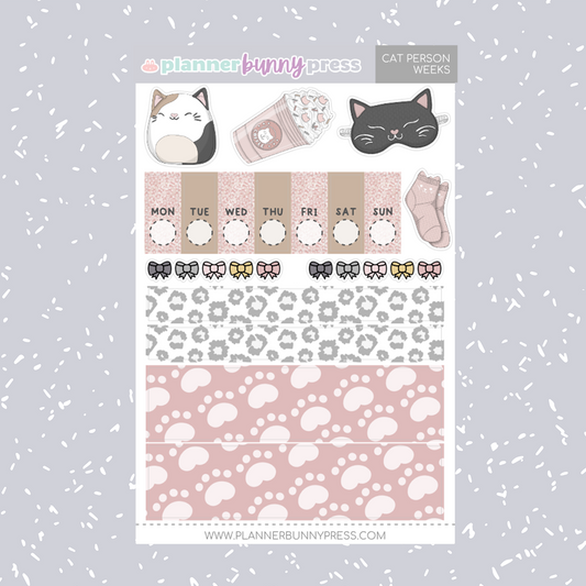 Cat Person | Hobonichi Weeks Sticker Kit