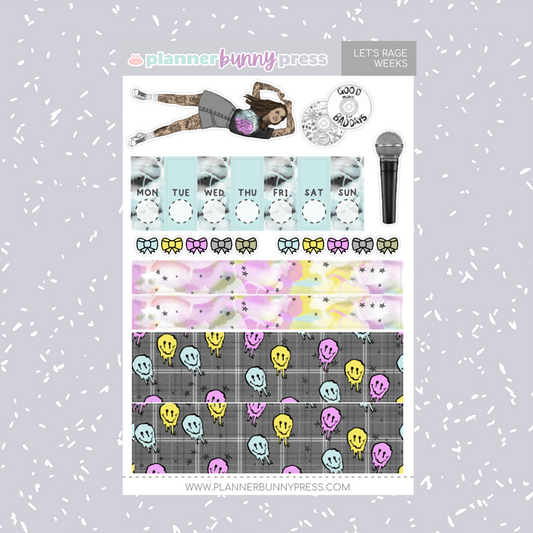 Let's Rage | Hobonichi Weeks Sticker Kit