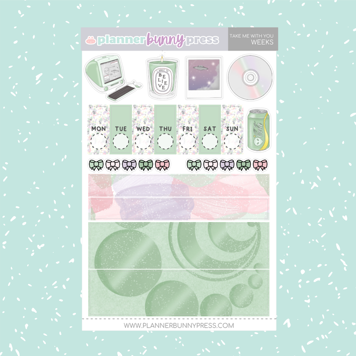 Take Me With You | Hobonichi Weeks Sticker Kit